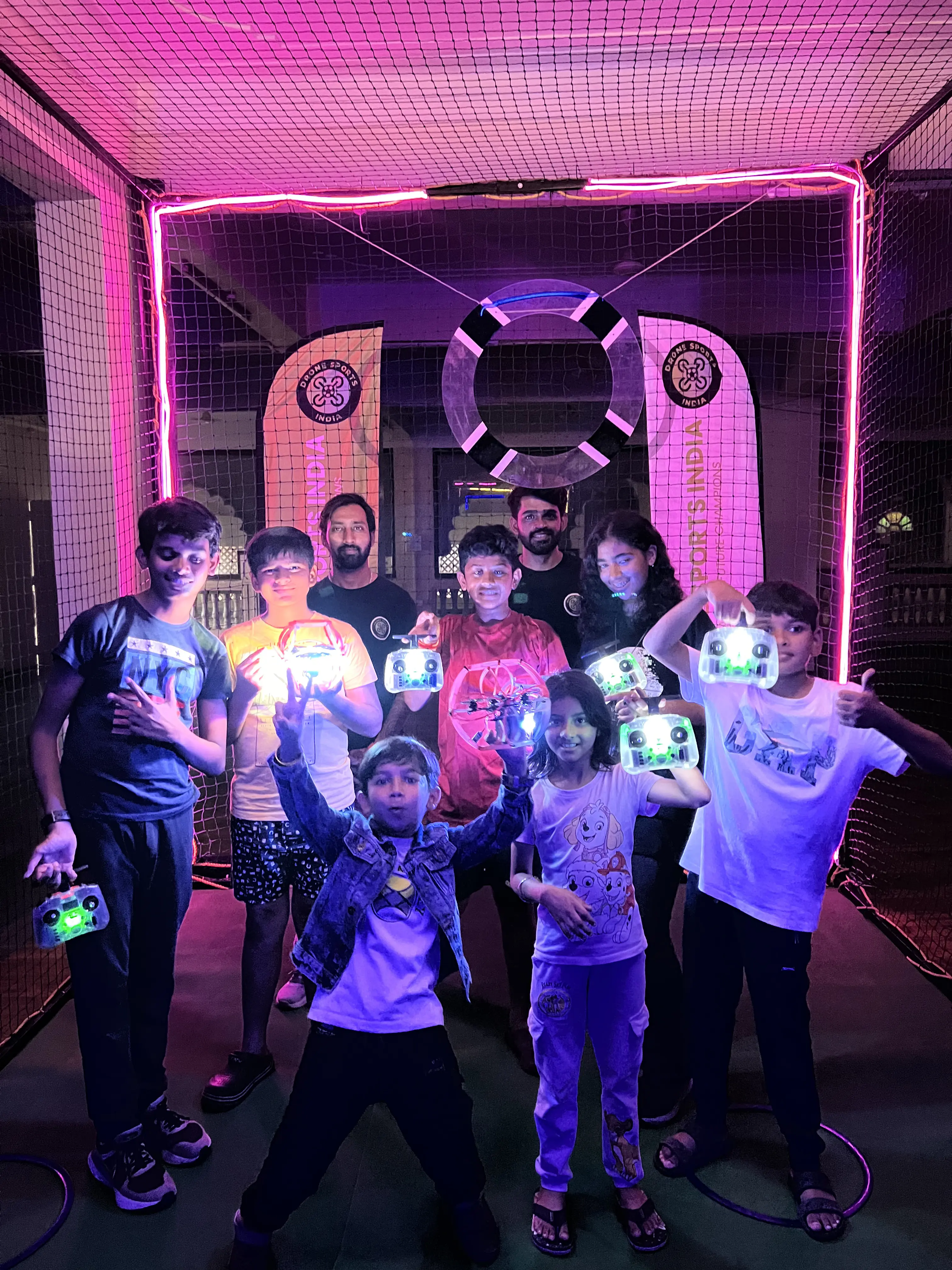 Drone practice arena setup